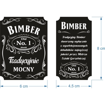 Arkusz etykiet na butelki - BIMBER